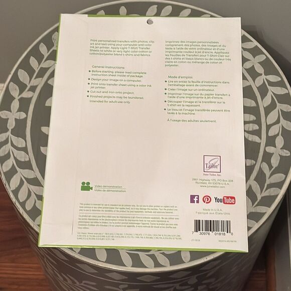 June Tailor Light T-Shirt Transfer Sheets Set of 5 Sheets NWT - Picture 3 of 8